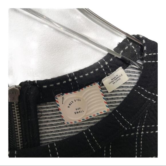 ANTHROPOLOGIE x POSTMARK Size Small Keisha Grid Print Top Business Office - Picture 4 of 8